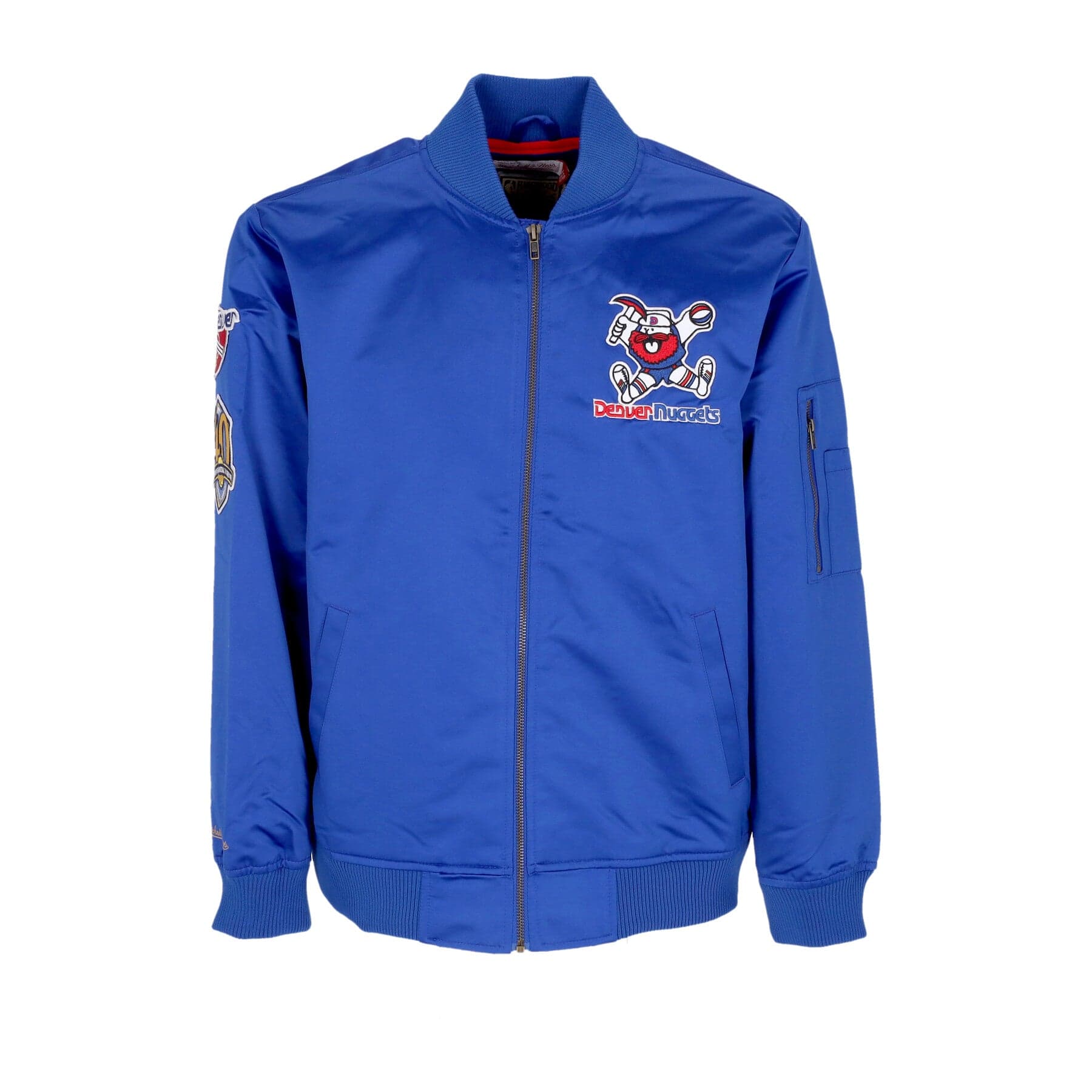 MITCHELL &amp; NESS Giubbotto Bomber Uomo Nba Lightweight Satin Bomber Dennug Original Team Colors - 4