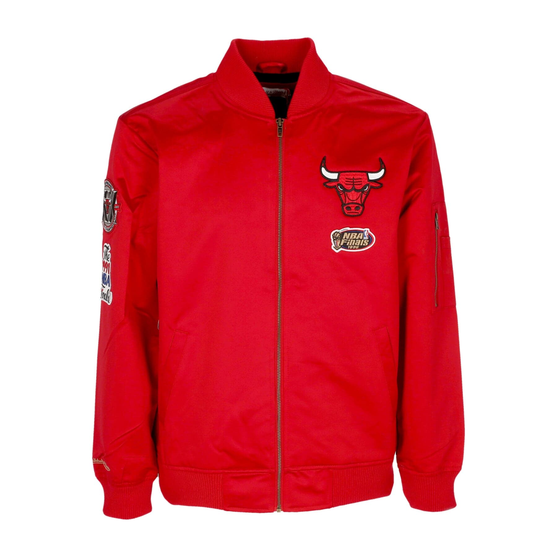 MITCHELL &amp; NESS Giubbotto Bomber Uomo Nba Lightweight Satin Bomber Chibul Original Team Colors - 4