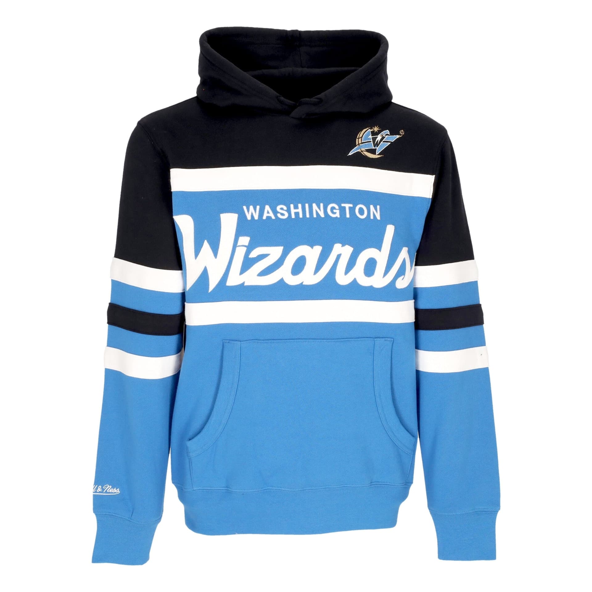 MITCHELL &amp; NESS Felpa Cappuccio Uomo Nba Head Coach Hoodie Waswiz Original Team Colors - 3