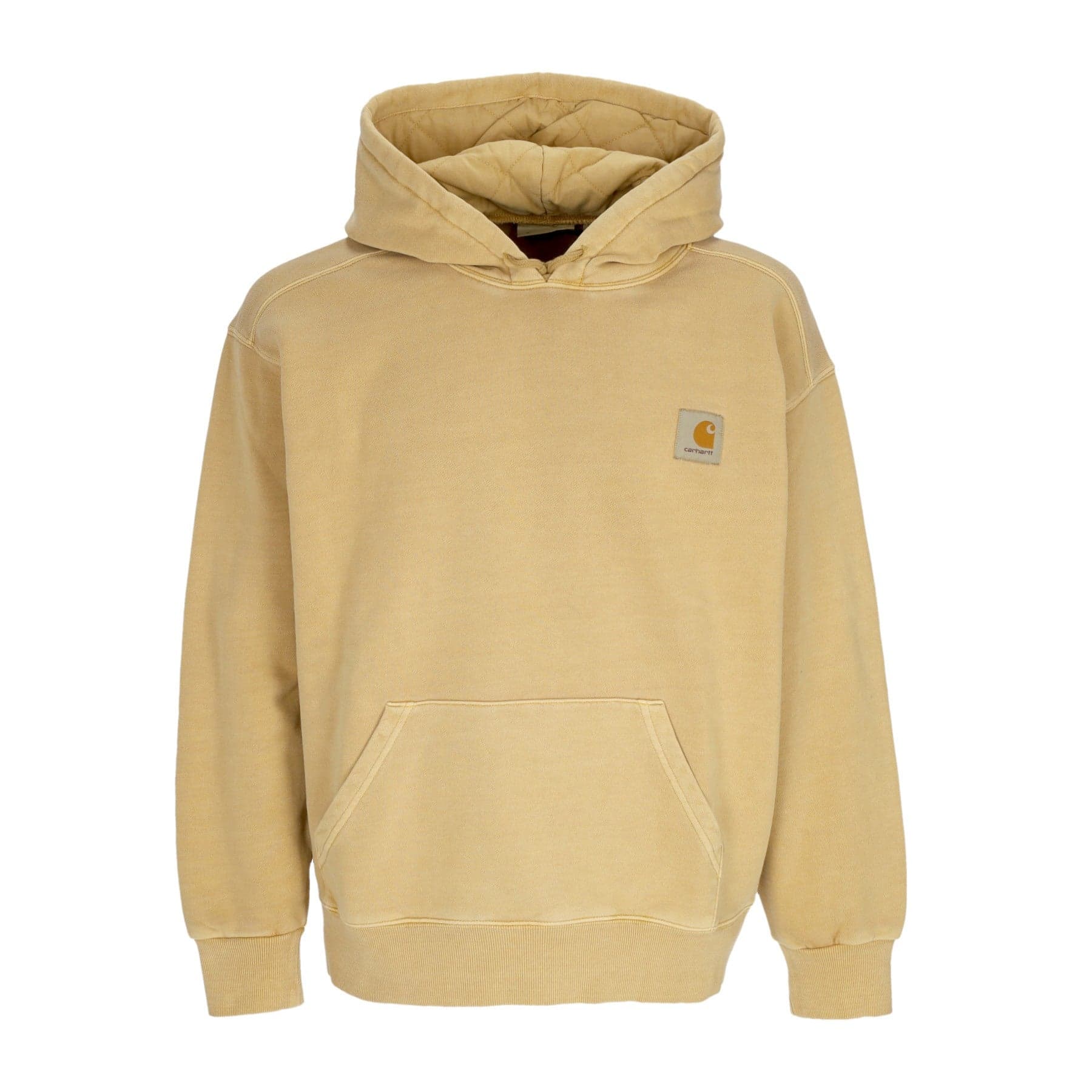 CARHARTT WIP Felpa Leggera Cappuccio Uomo Hooded Nelson Sweat Bourbon Garment Dyed - 3