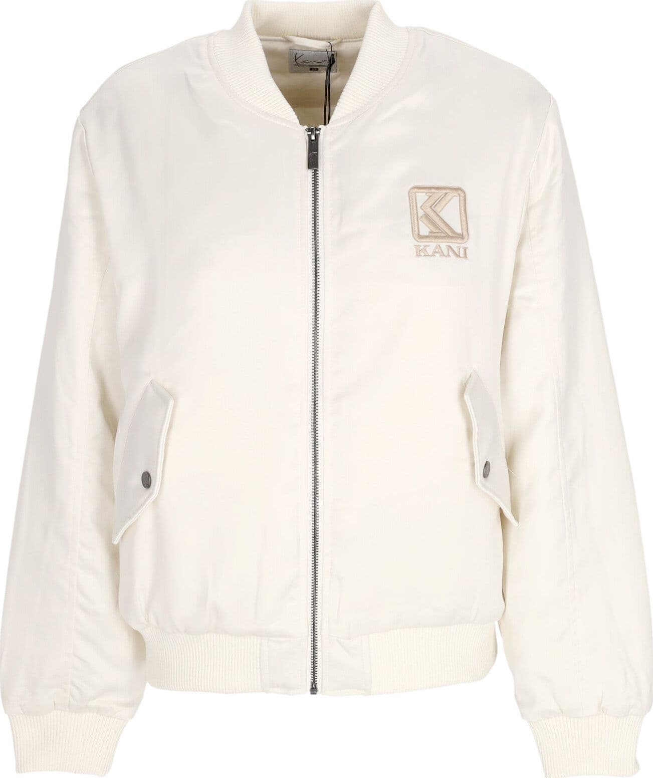 KARL KANI Giubbotto Bomber Donna W Og Satin Bomber Jacket Off White – giacca