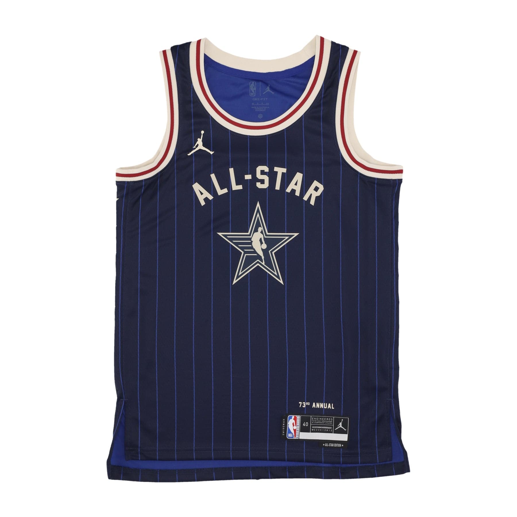 JORDAN NBA Canotta Basket Uomo Nba All Star Game 2024 Dri-fit Swingman Jersey No 0 Jayson Tatum Team East College Navy - 3