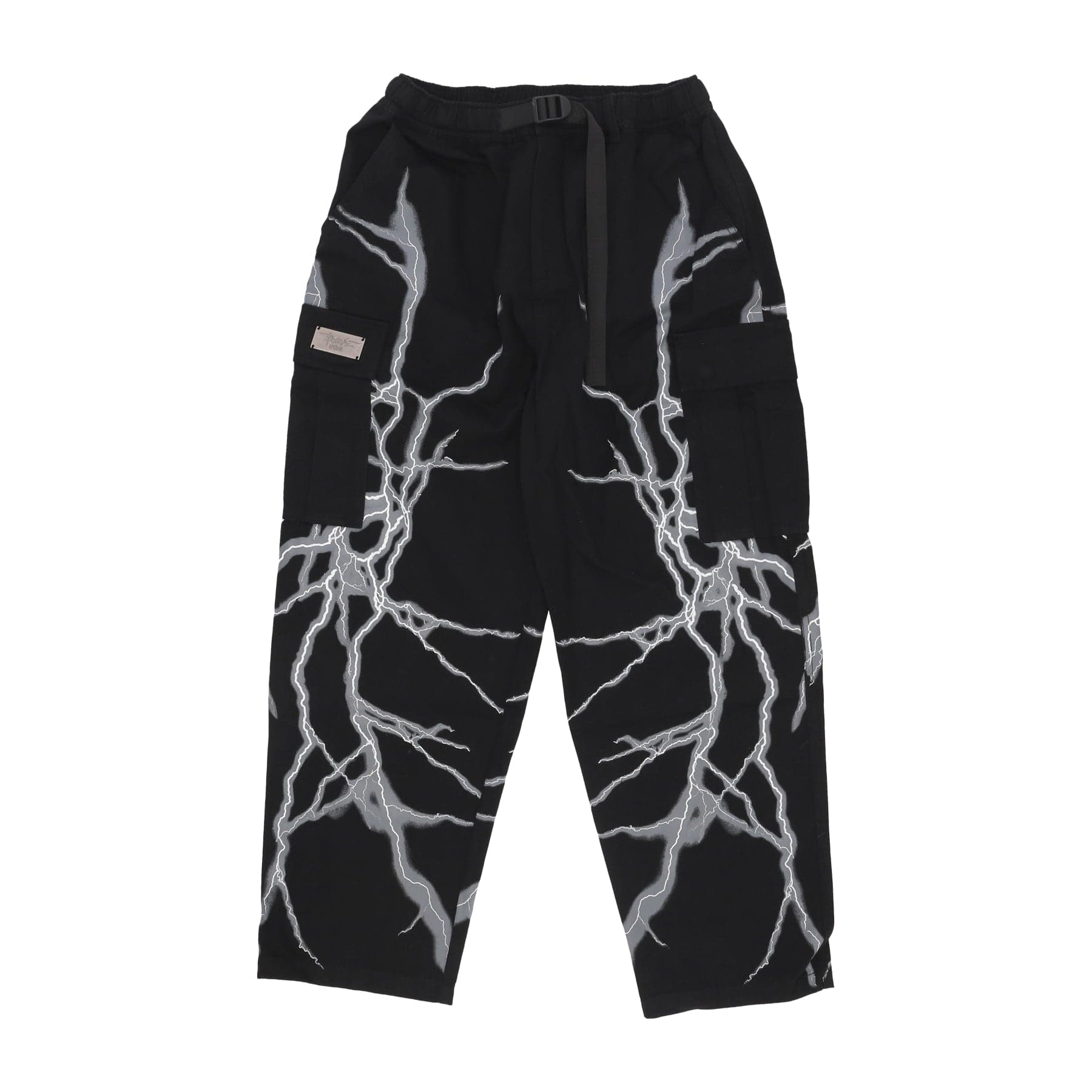 PHOBIA Pantalone Lungo Uomo Lateral Lightning Cargo Pants Black/white - 3