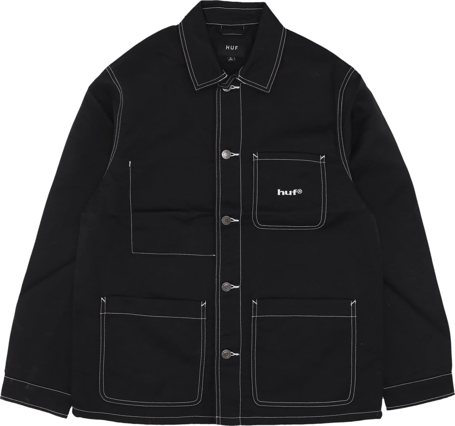 HUF Giacca Workwear Uomo Contrast Nylon Chore Jacket Black