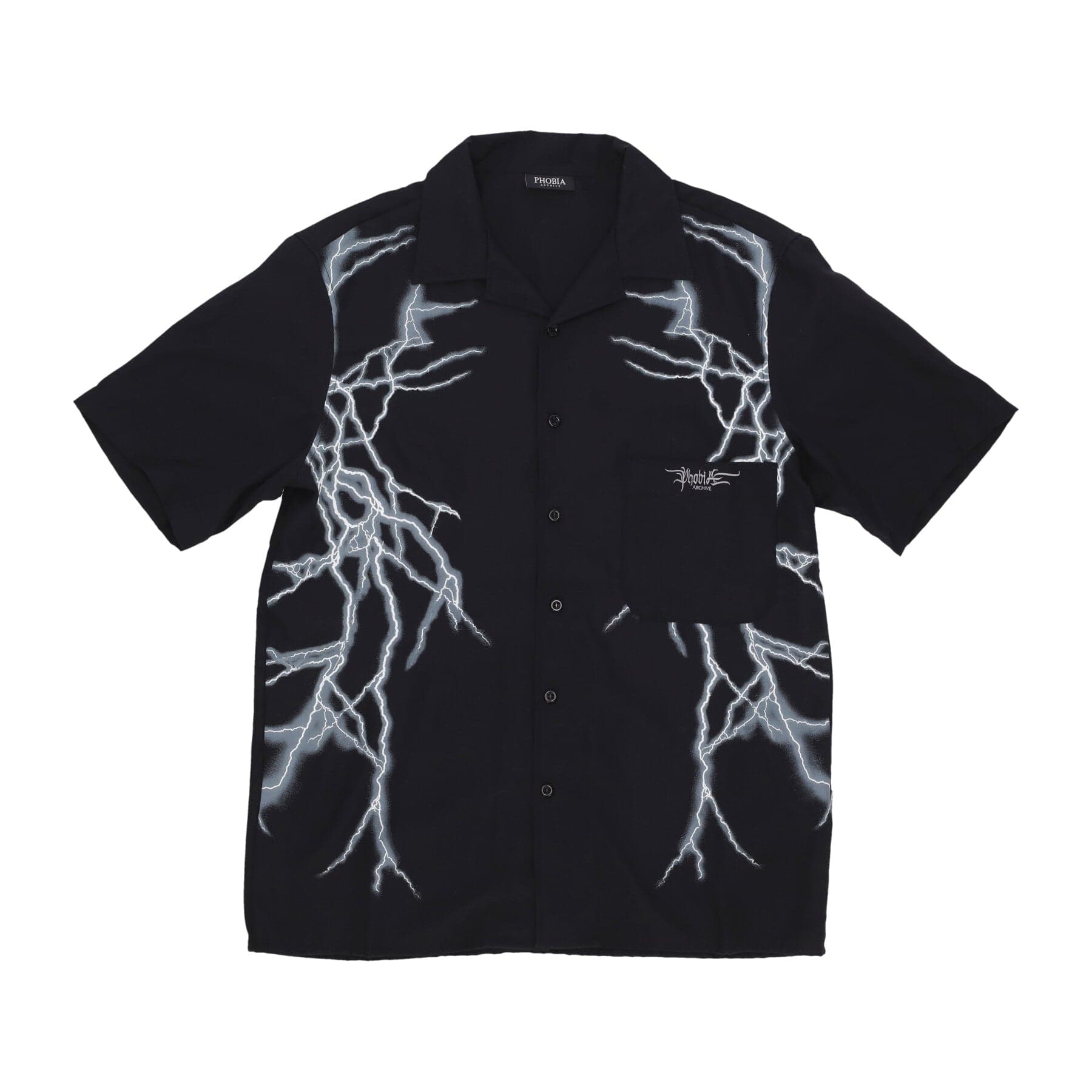 PHOBIA Camicia Manica Corta Uomo Lateral Lightning Shirt Black/white - 7