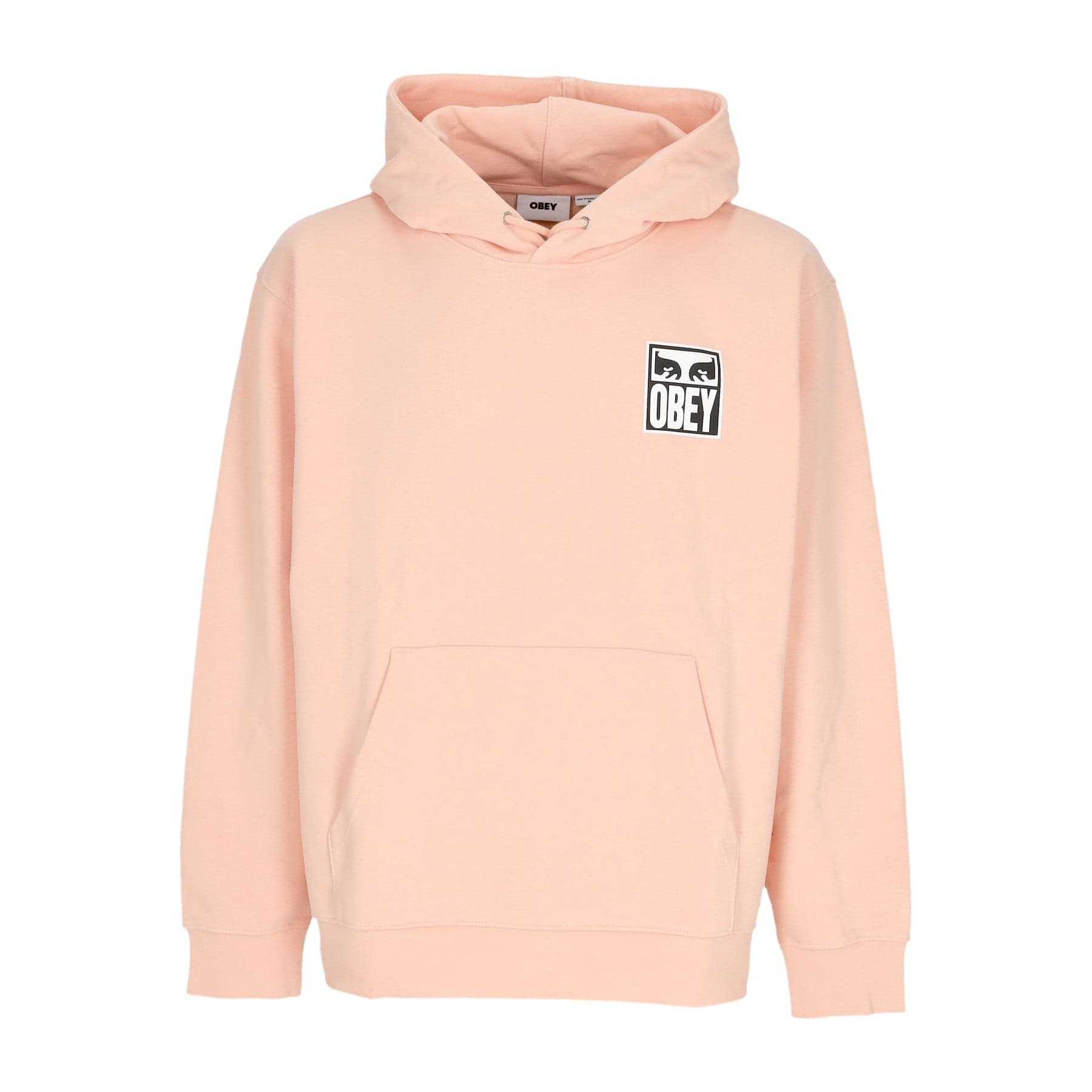 OBEY Felpa Leggera Cappuccio Uomo Eyes Icon 2 Premium French Terry Hooded Po Peach Parfait - 3