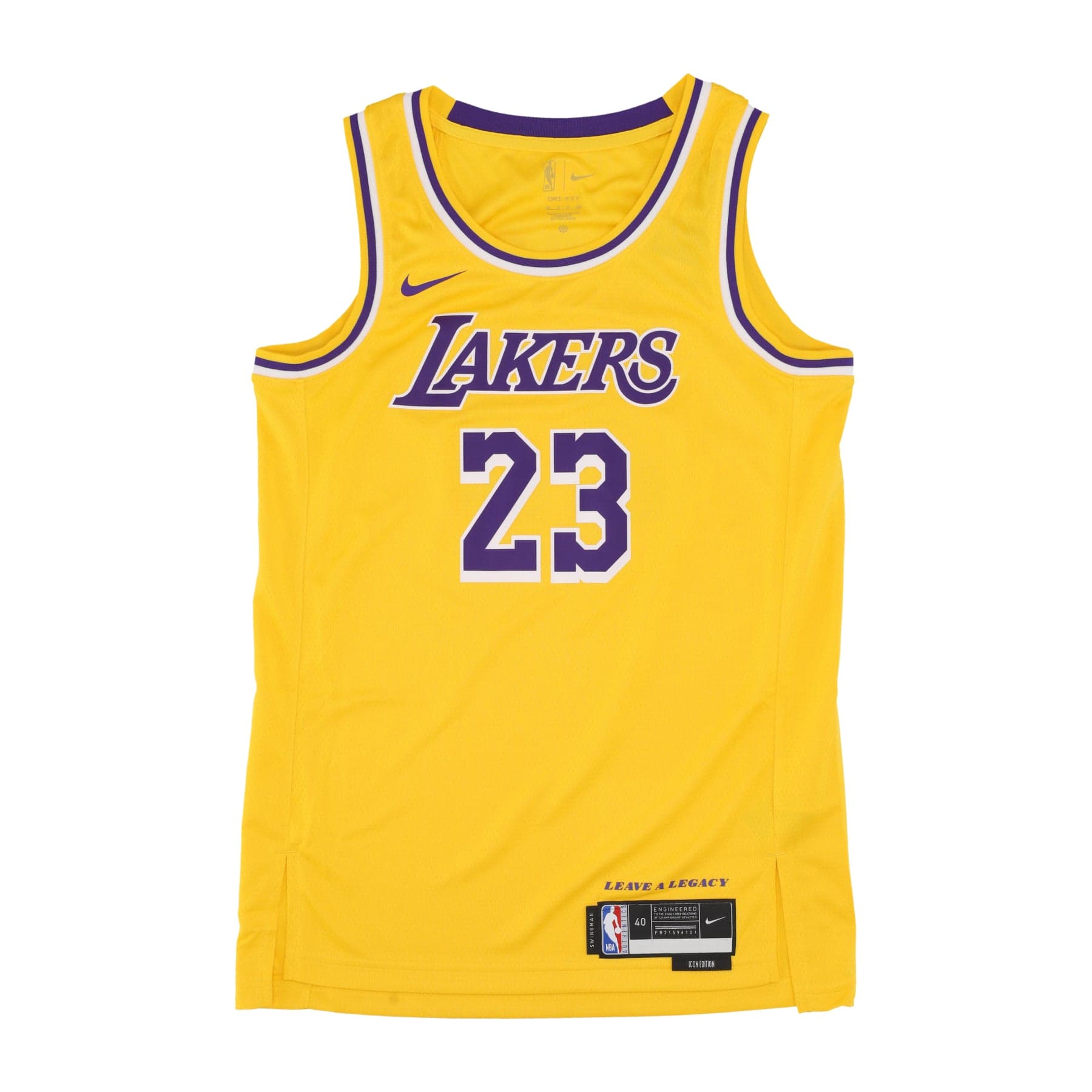 NIKE NBA Canotta Basket Uomo Nba Icon Edition 2022/23 Dri-fit Swingman Jersey No 23 Lebron James Loslak Amarillo - 3