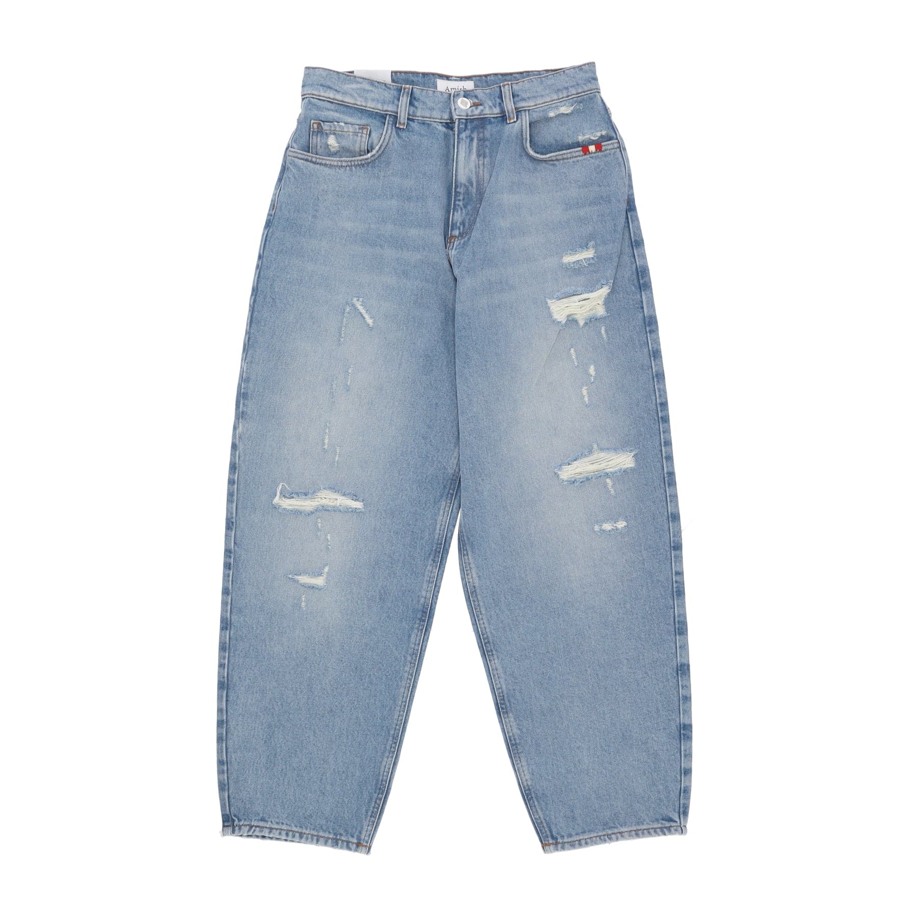 AMISH Jeans Donna W Baggy Denim Super Used Denim - 5