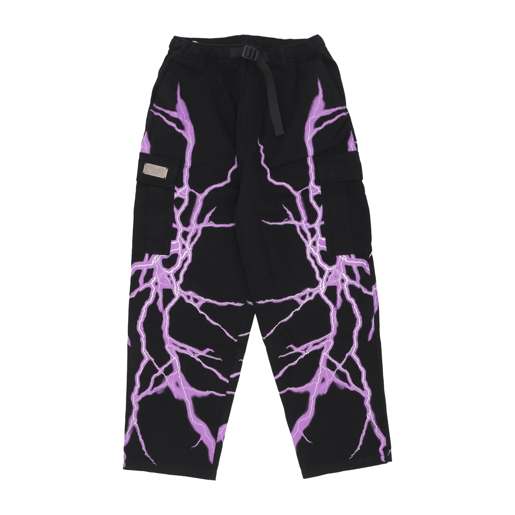 PHOBIA Pantalone Lungo Uomo Lateral Lightning Cargo Pants Black/purple - 4