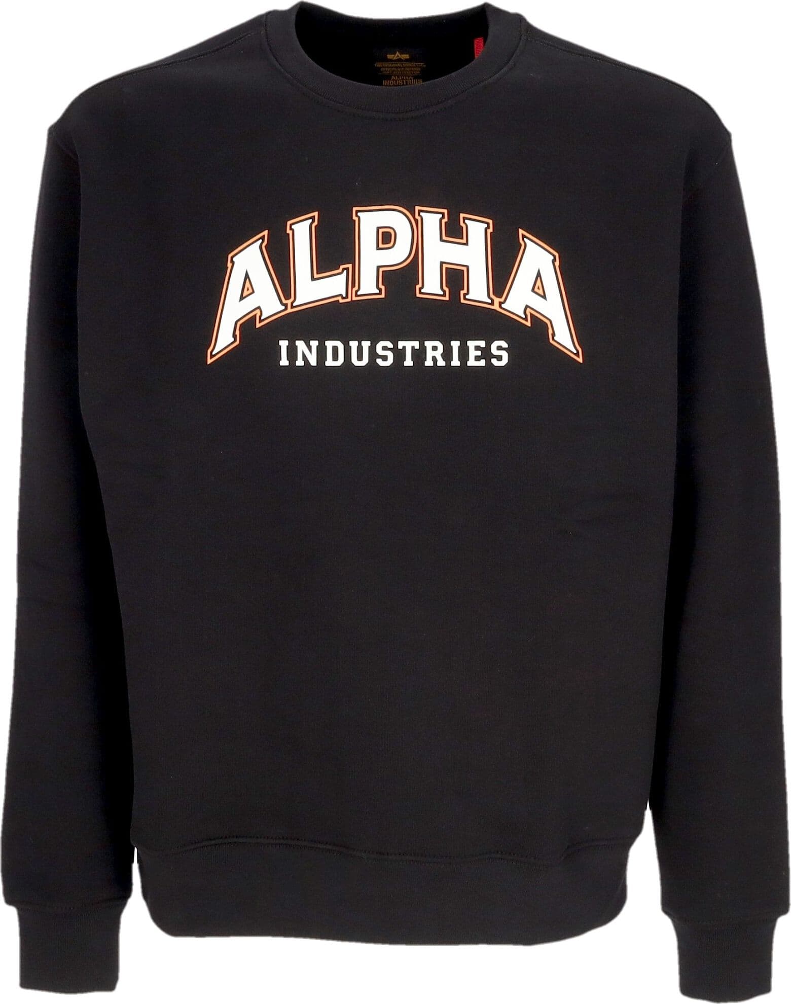 ALPHA INDUSTRIES Felpa Girocollo Uomo College Crewneck Black – XL – grigio
