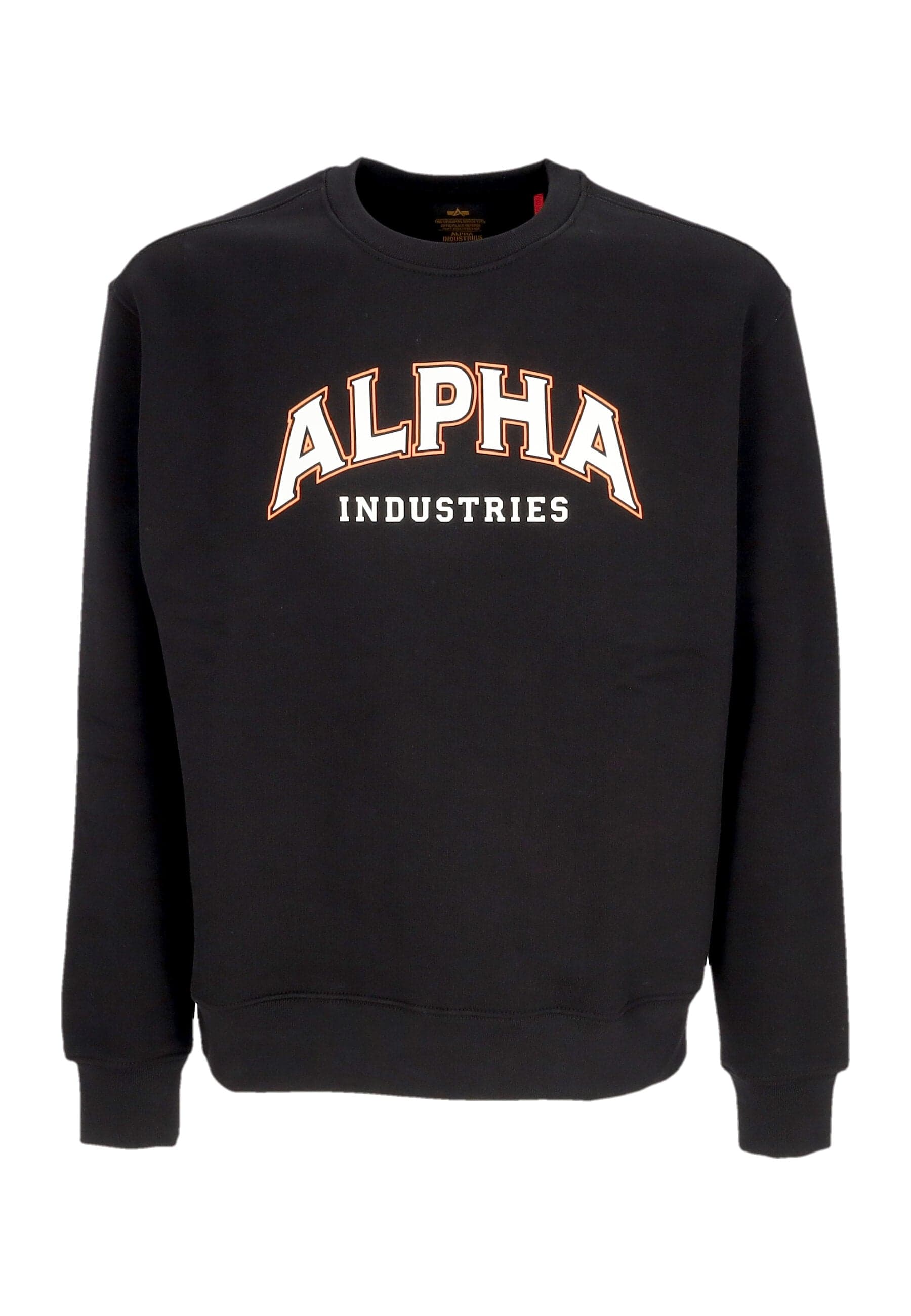 ALPHA INDUSTRIES Felpa Girocollo Uomo College Crewneck Black - 5
