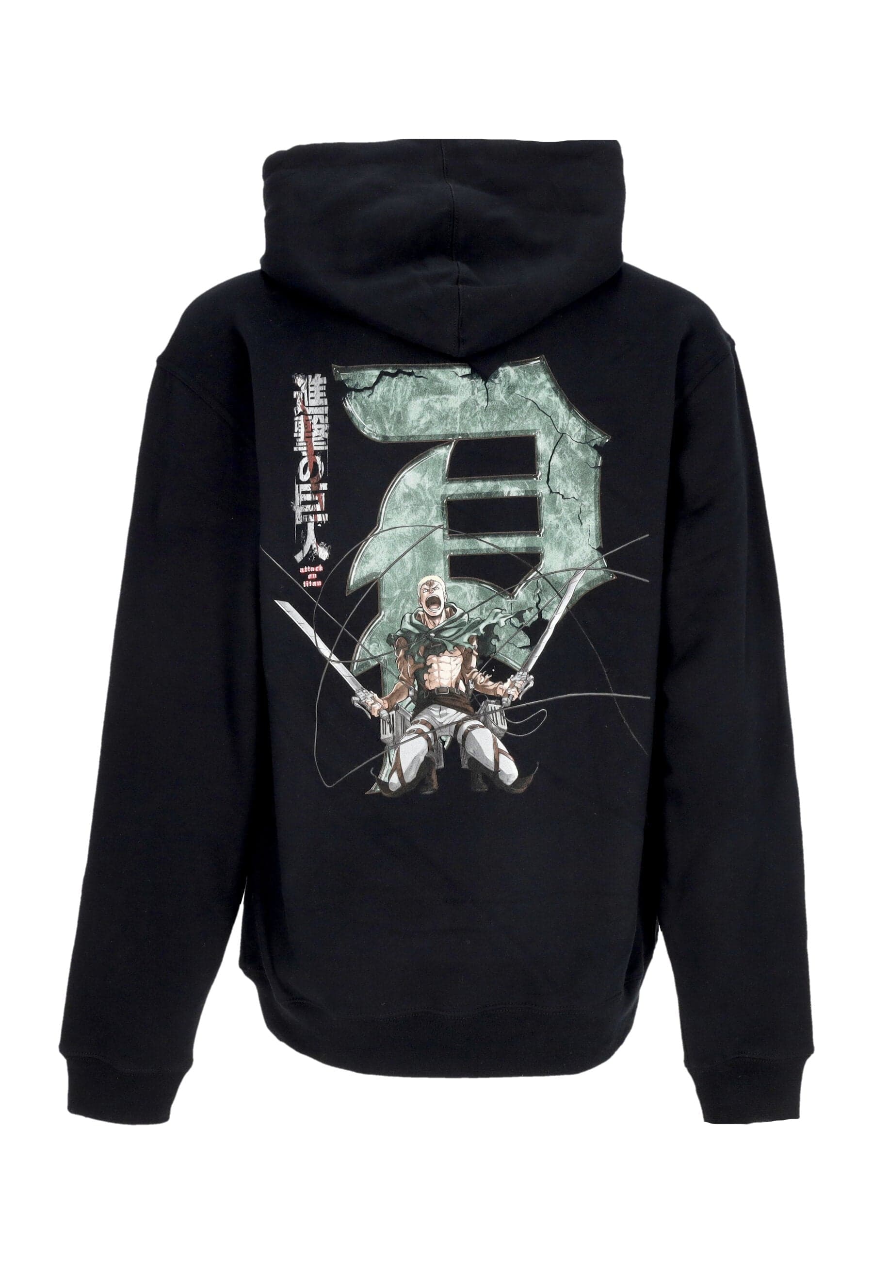 PRIMITIVE Felpa Cappuccio Uomo Reiner Dirty P Hoodie X Attack On Titan Black - 5