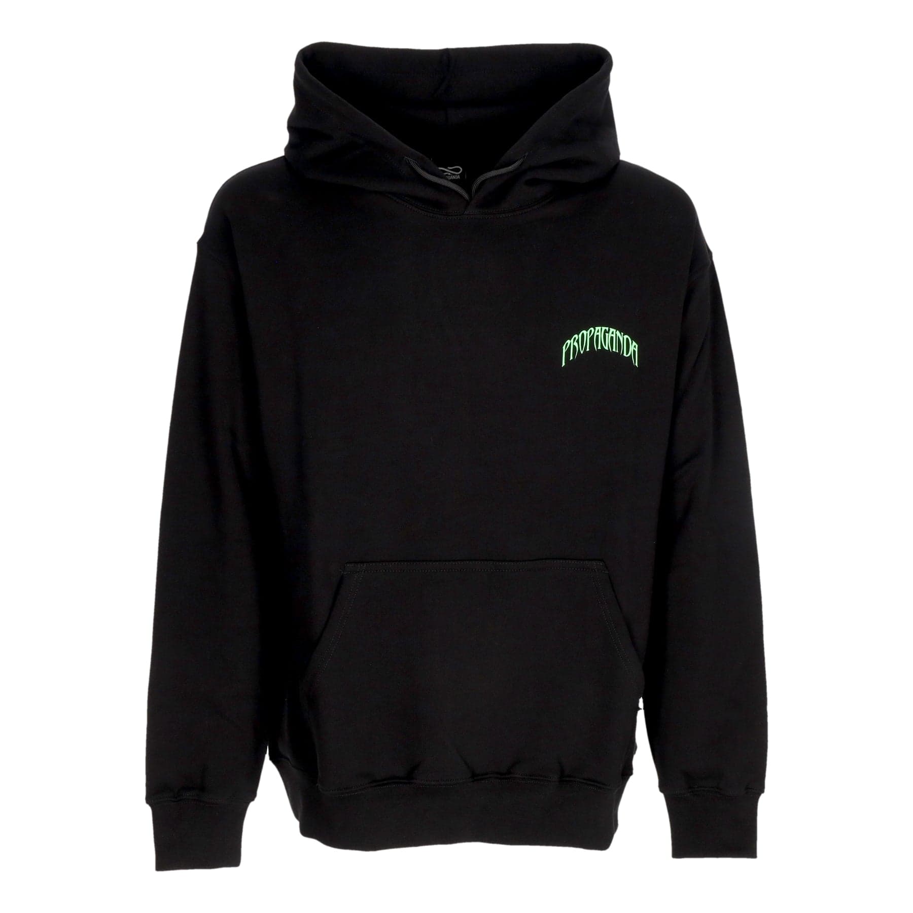 PROPAGANDA Felpa Leggera Cappuccio Uomo Triangle Panther Hoodie Black - 3