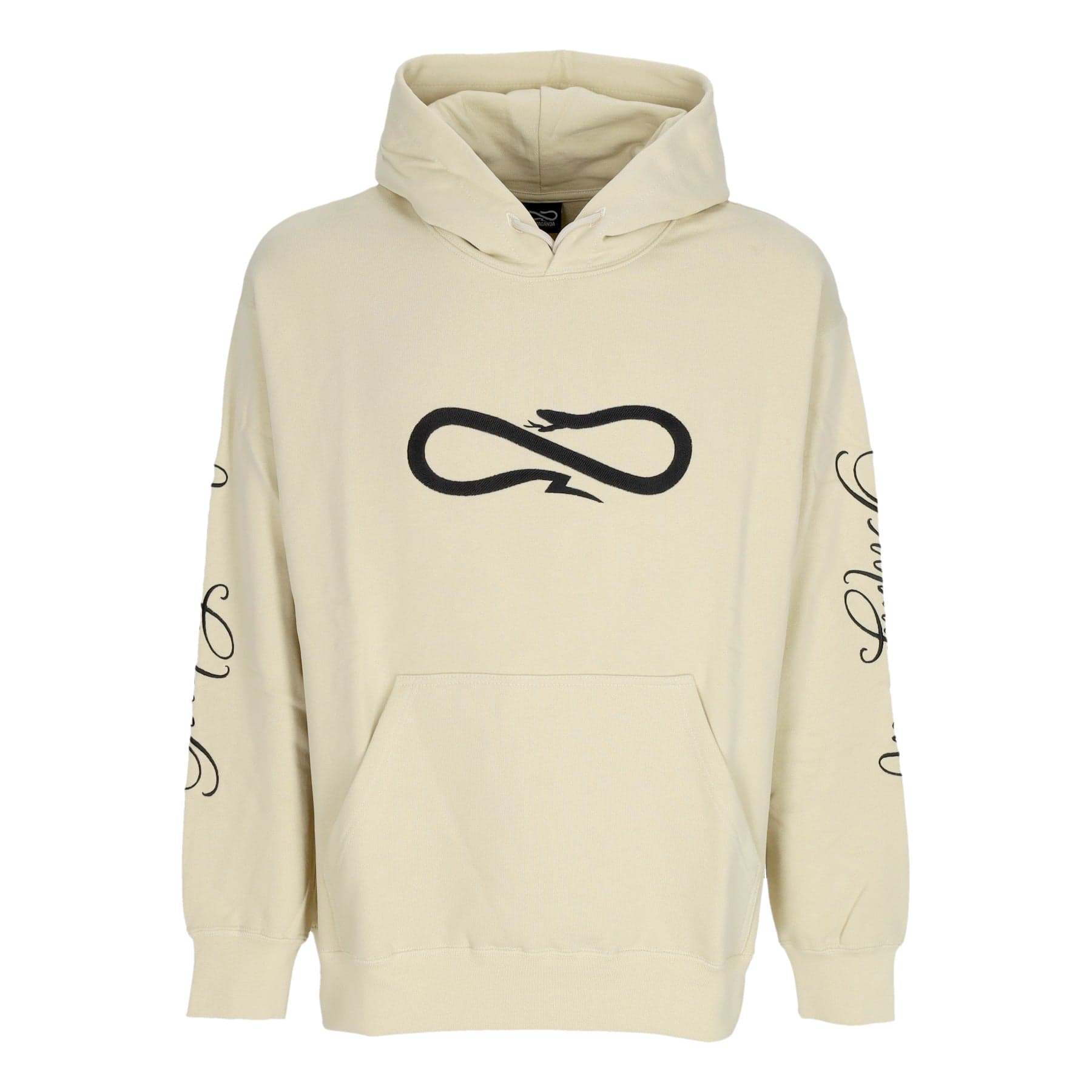 PROPAGANDA Felpa Leggera Cappuccio Uomo Logo Demon Hoodie Gravel - 4