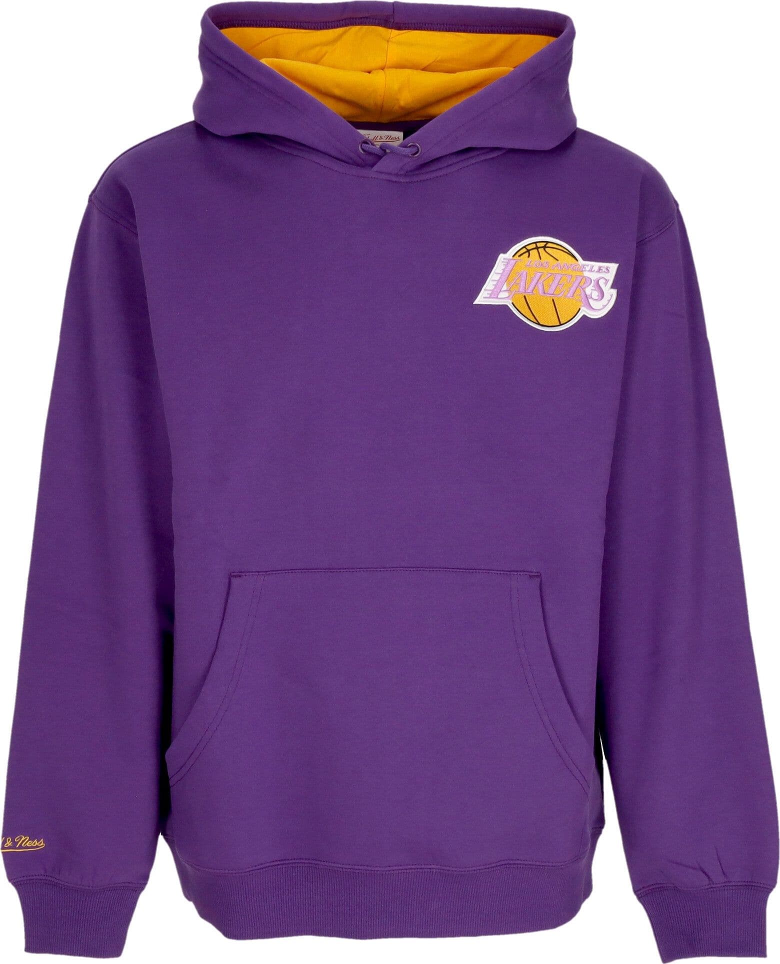 MITCHELL &amp; NESS Felpa Cappuccio Uomo Nba Premium Fleece Vintage Logo Hoodie Ervin Johnson Loslak Purple – Mitchell &