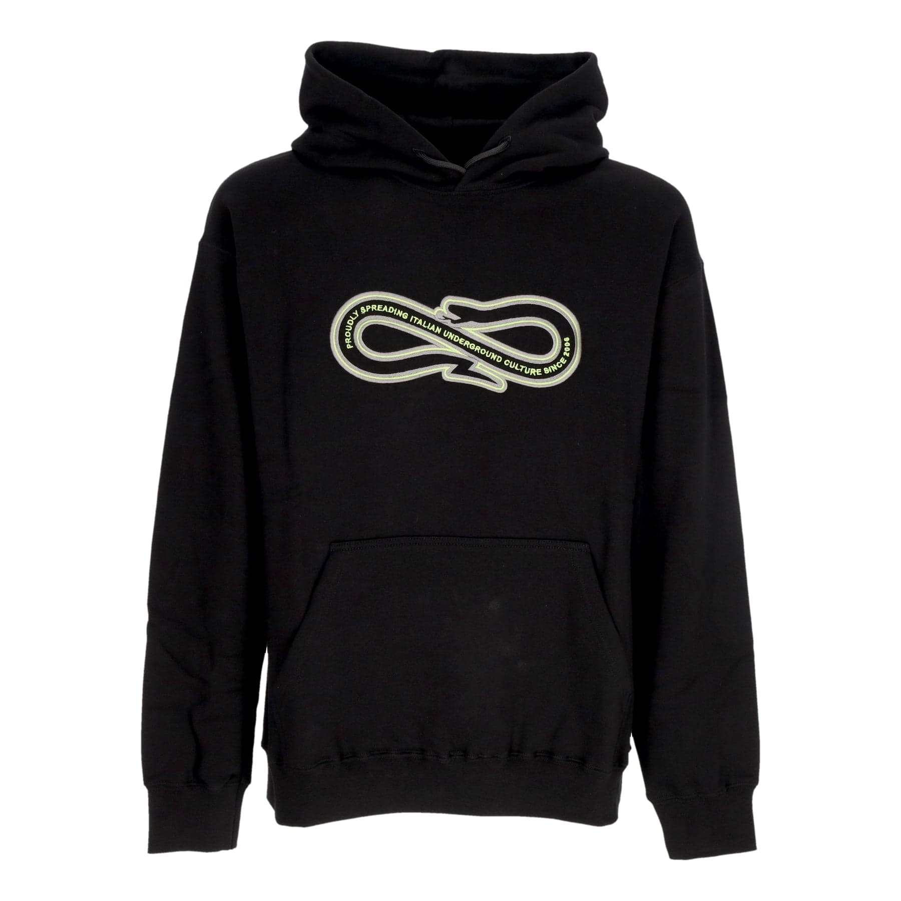 PROPAGANDA Felpa Leggera Cappuccio Uomo Logo Baseball Hoodie Black - 4