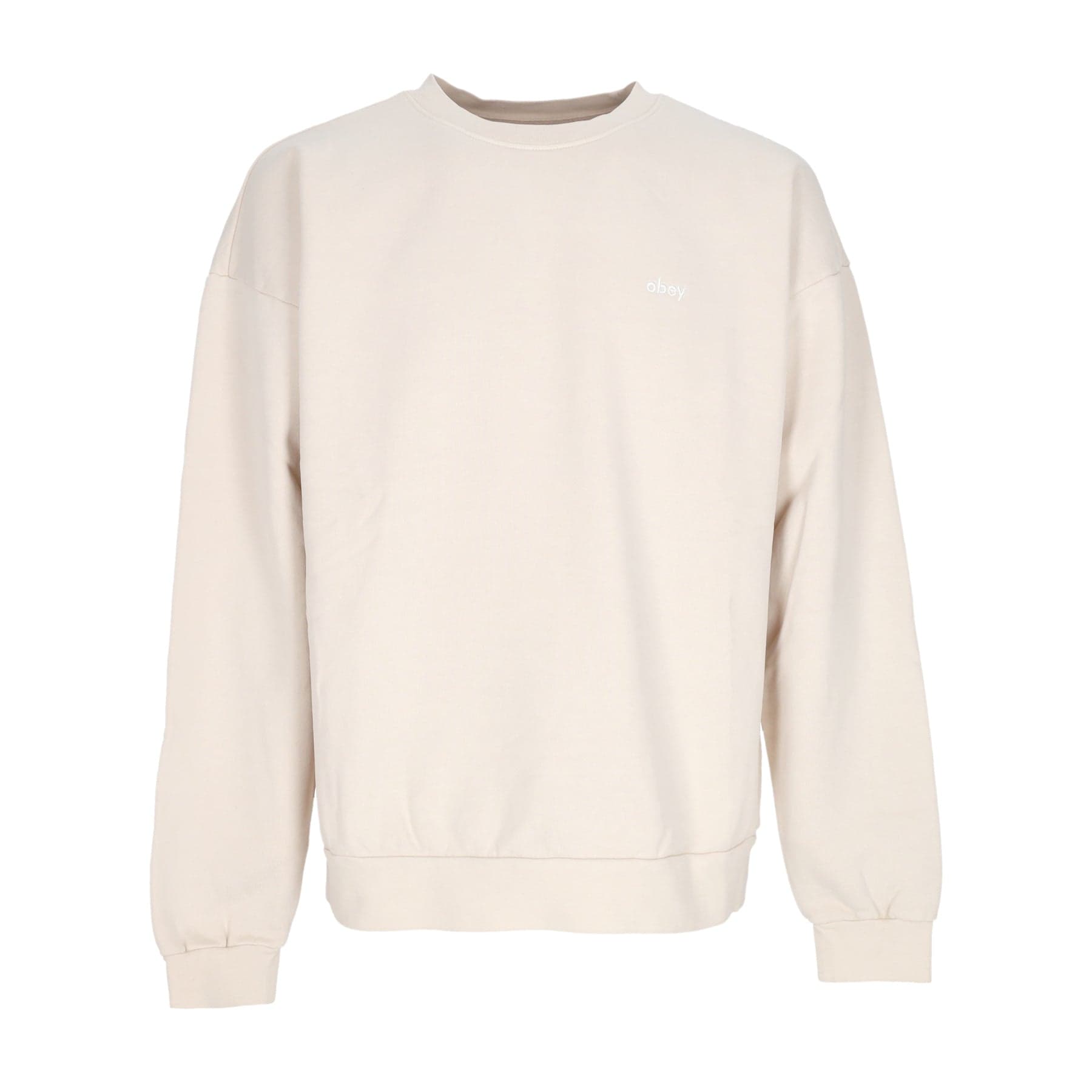 OBEY Felpa Leggera Girocollo Uomo Lowercase Pigment Crew Fleece Pigment Clay - 3