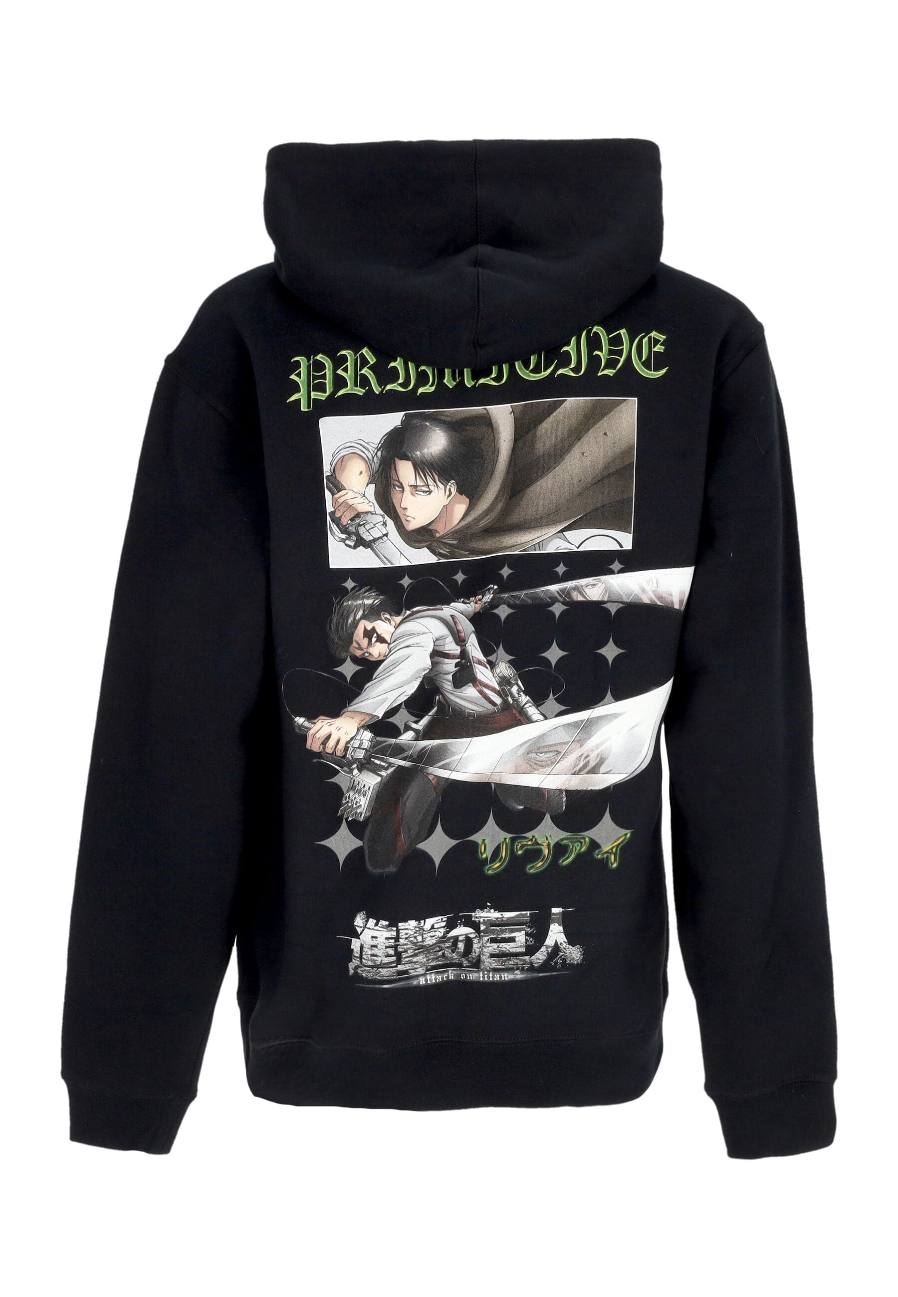 PRIMITIVE Felpa Cappuccio Uomo Scout Hoodie X Attack On Titan Black - 5