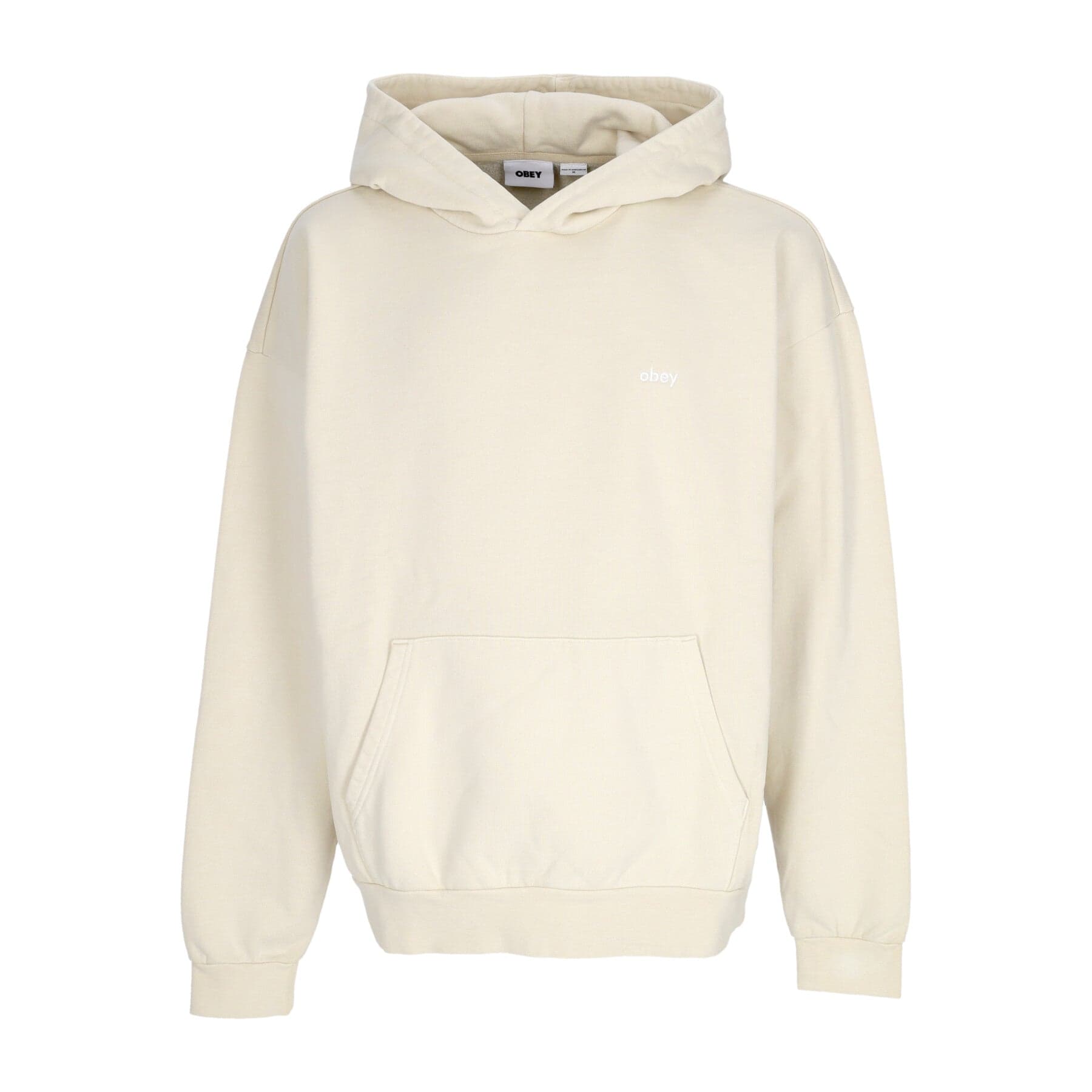 OBEY Felpa Leggera Cappuccio Uomo Lowercase Pigment Hoodie Fleece Pigment Clay - 4