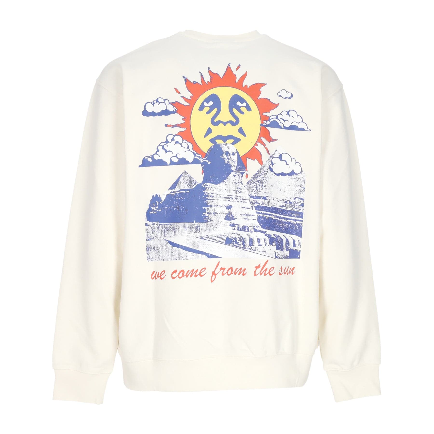 OBEY Felpa Leggera Girocollo Uomo We Come From the Sun Premium French Crew Unbleached - 3