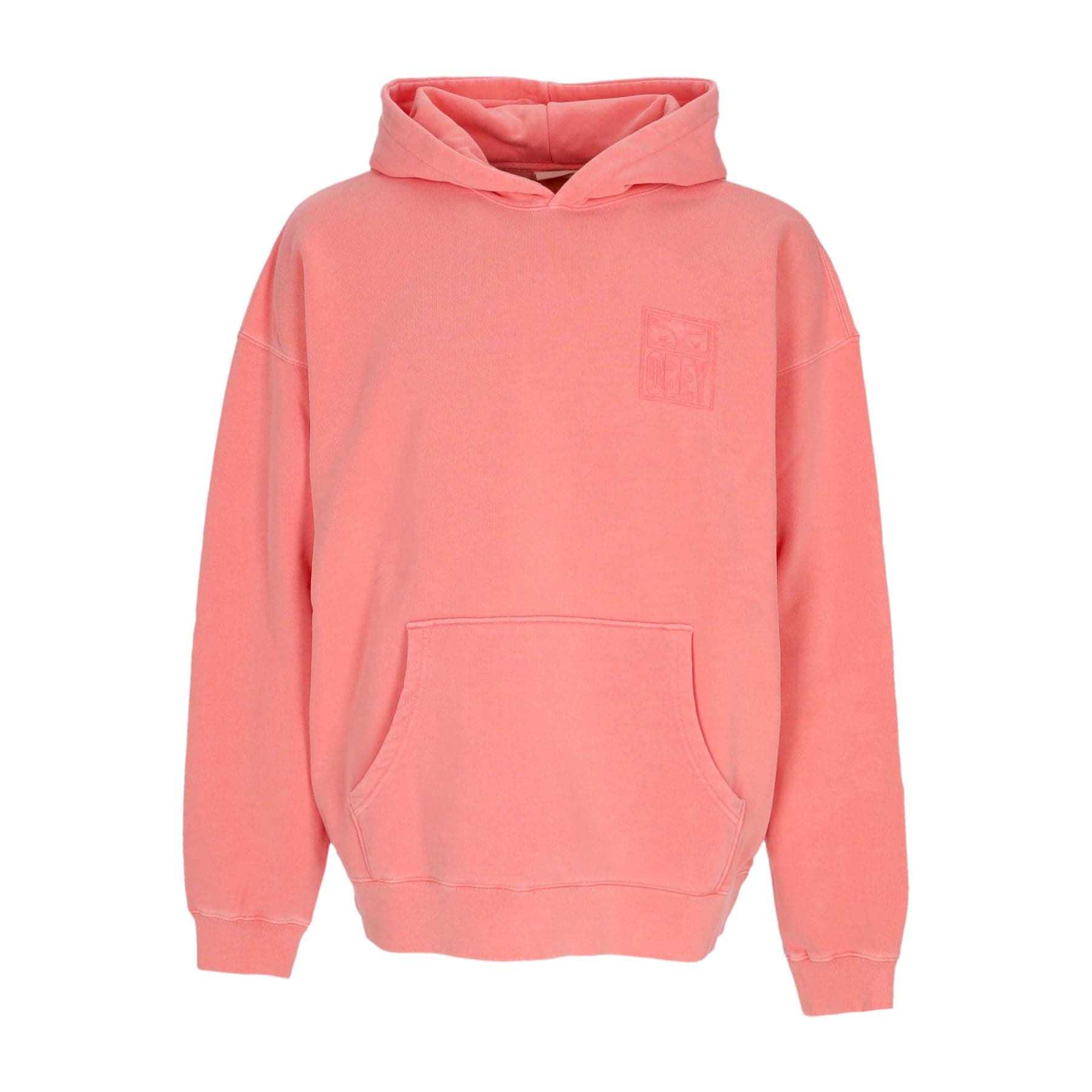 OBEY Felpa Leggera Cappuccio Uomo Pigment Eyes Icon Extra Heavy Hoodie Pigment Shell Pink - 3