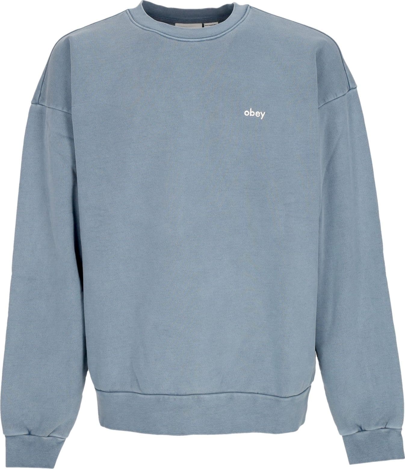 OBEY Felpa Leggera Girocollo Uomo Lowercase Pigment Crew Fleece Pigment Coronet Blue – XL – grigio