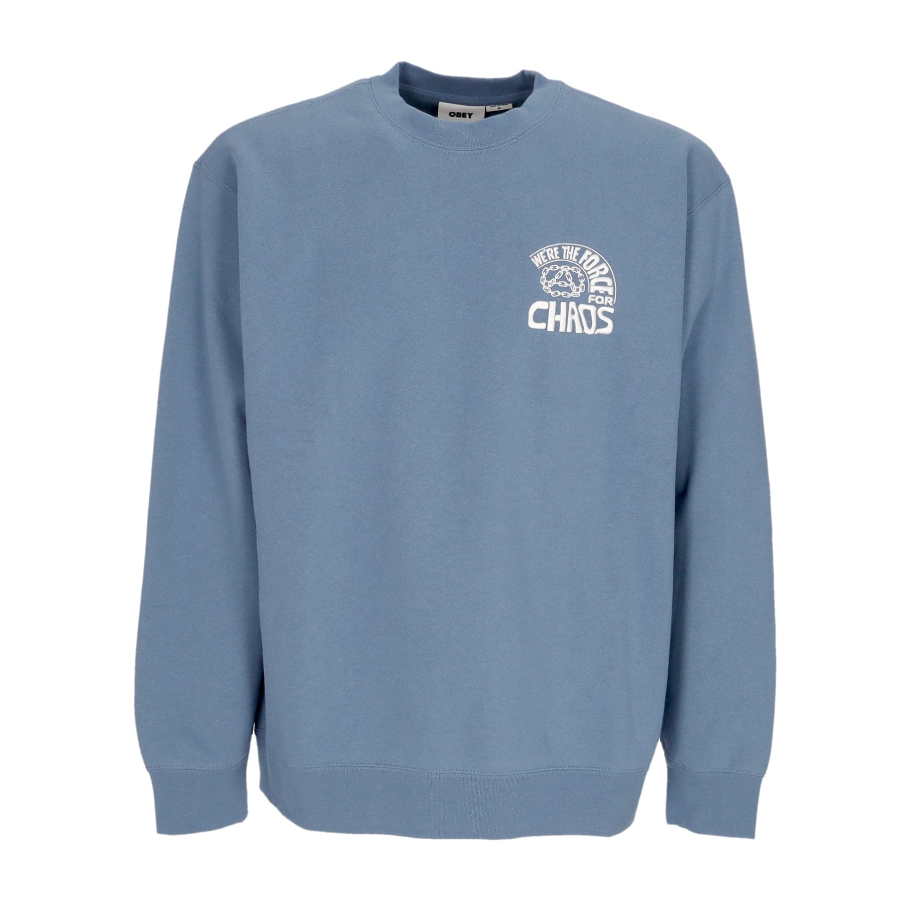 OBEY Felpa Girocollo Uomo Peace Program Crew Fleece Coronet Blue - 5