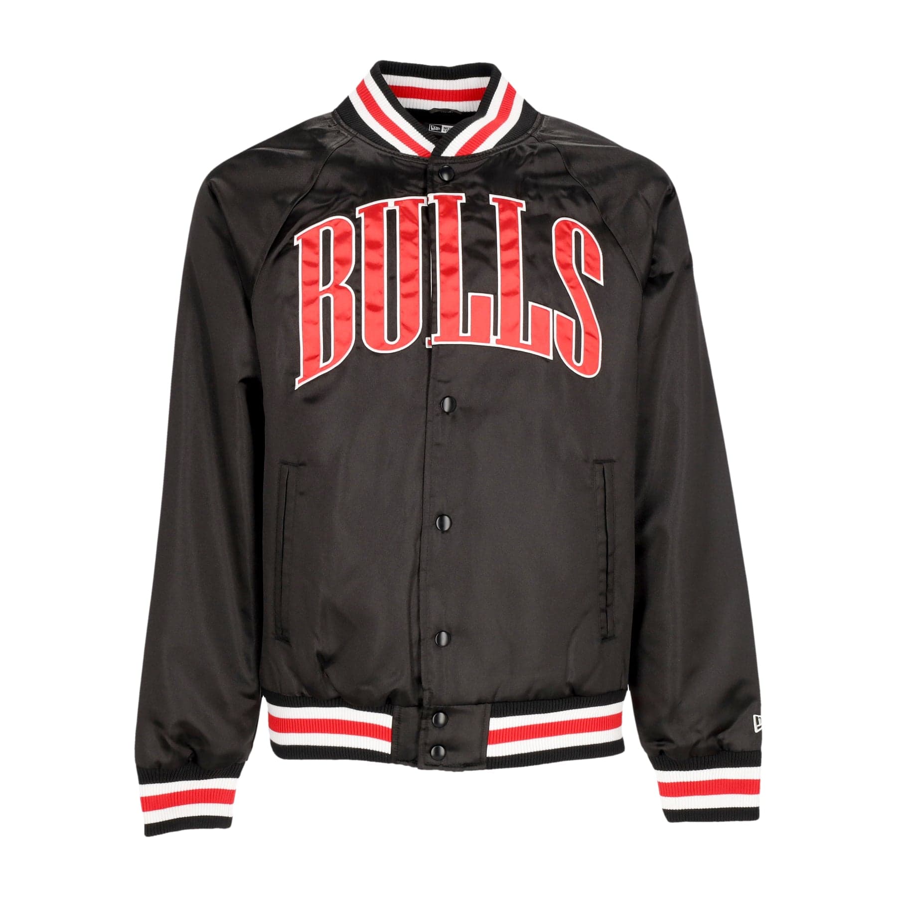 NEW ERA Giubbotto Bomber Uomo Nba Applique Satin Bomber Chibul Black/front Door Red - 3