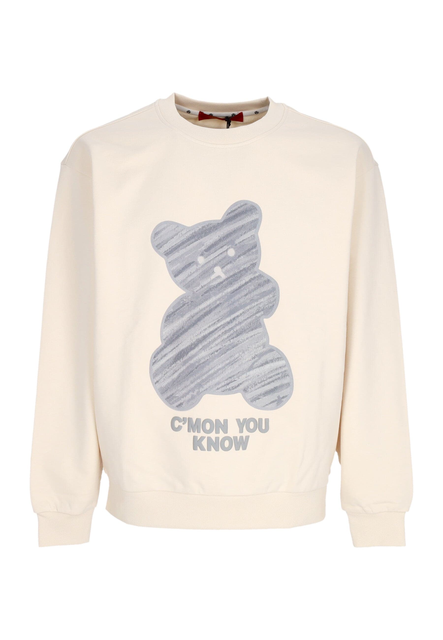 ACUPUNCTURE Felpa Leggera Girocollo Uomo Vain Teddy Crewneck Cream - 5