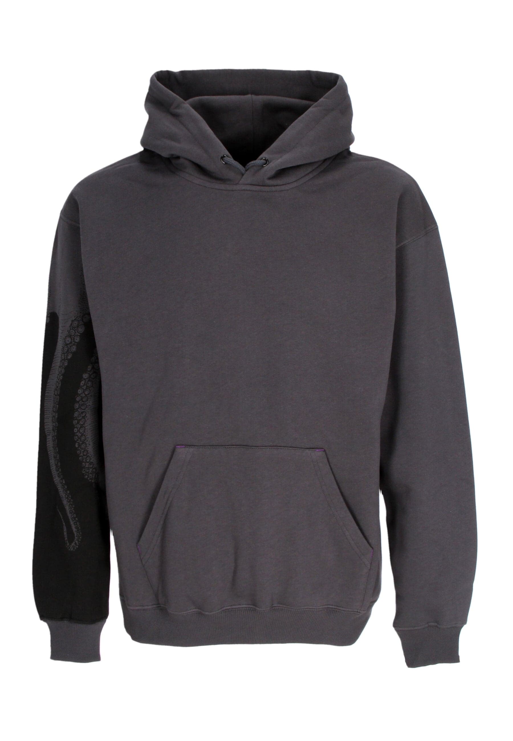 OCTOPUS Felpa Cappuccio Uomo Side Hoodie Asphalt - 3