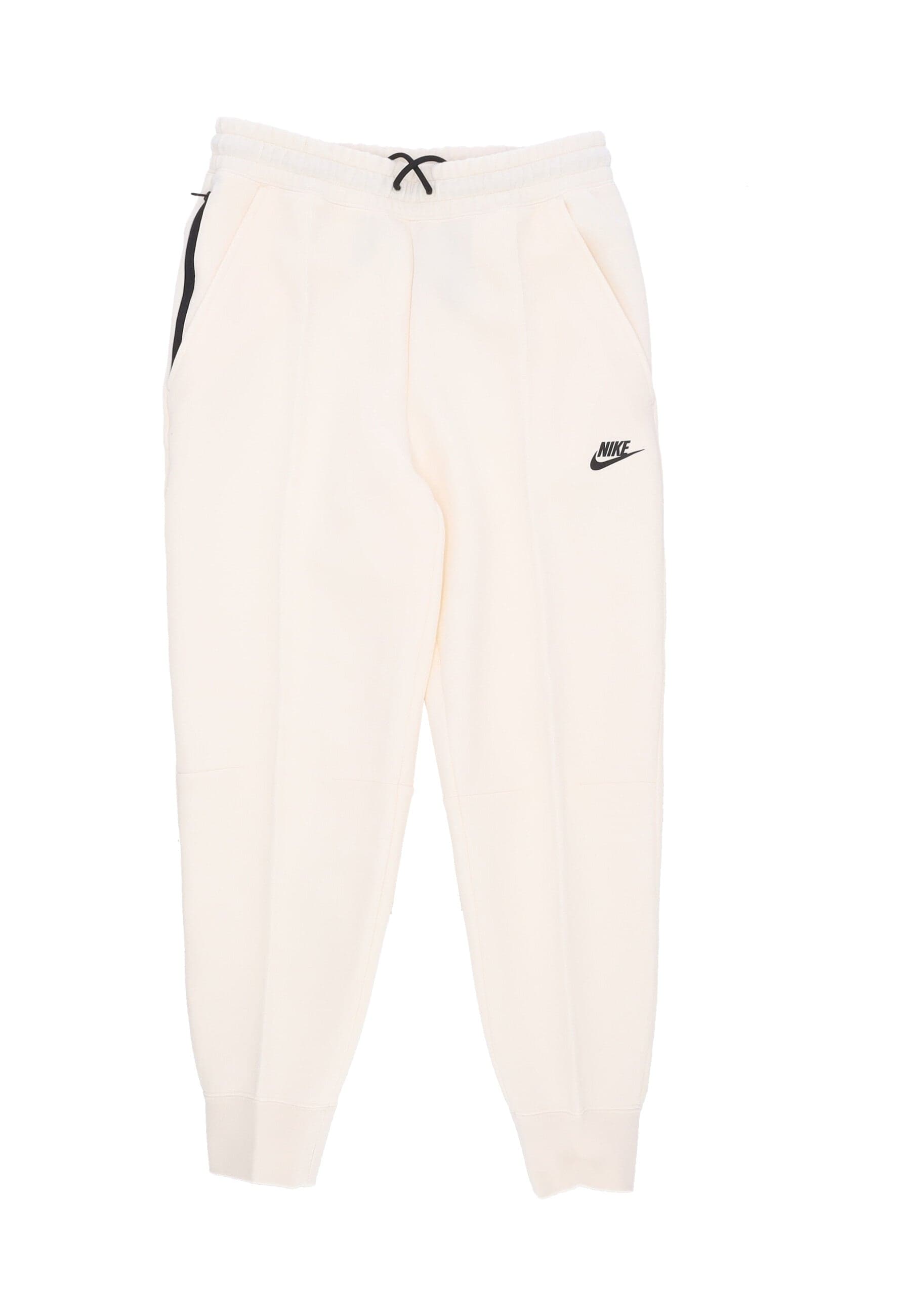 Nike Pantalone Tuta Leggero Donna W Sportswear Tech Fleece Mid-rise Jogger Pale Ivory/black - 3