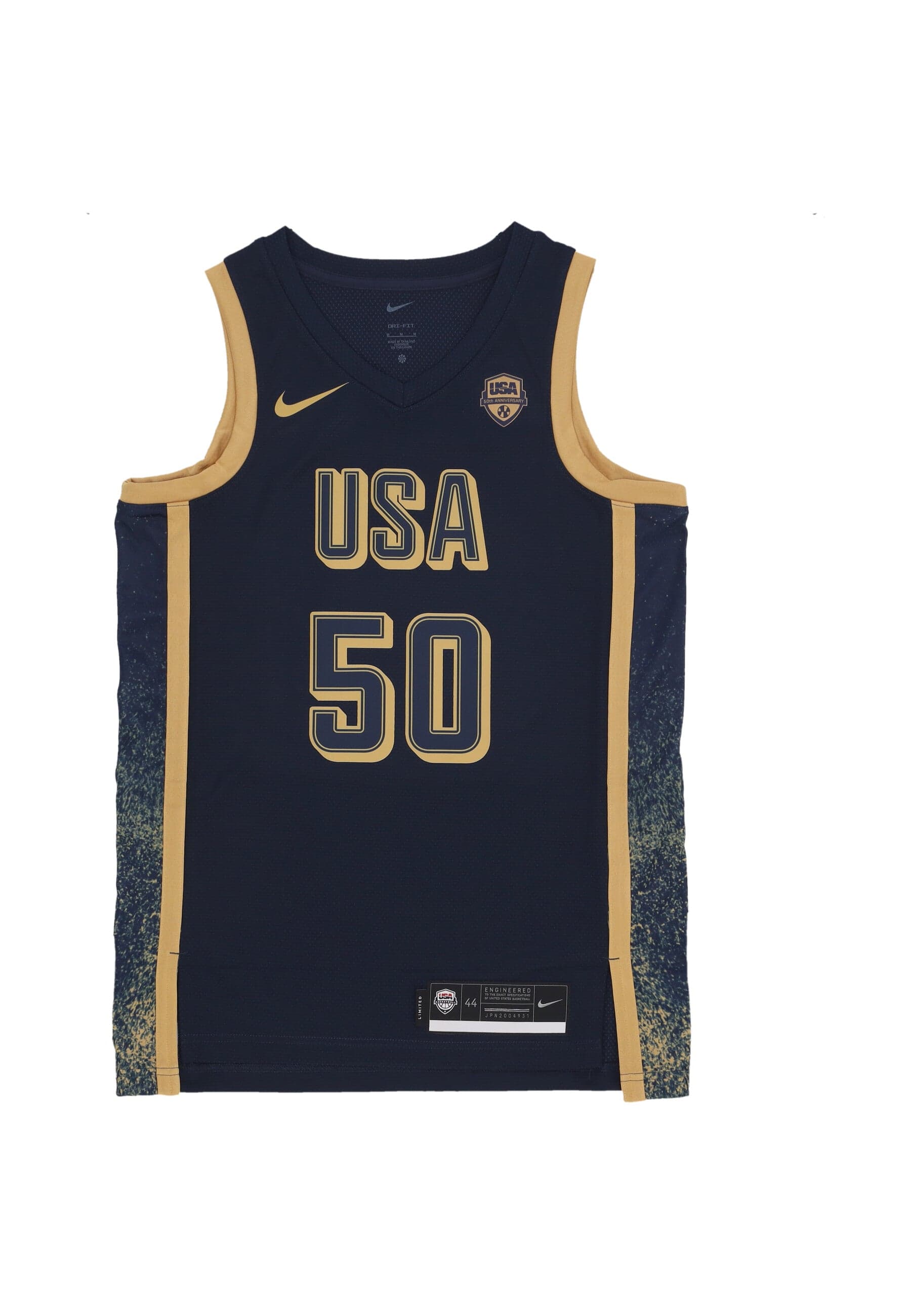 Nike Canotta Basket Uomo 50th Anniversary Limited Jersey Team Usa Obsidian/truly Gold - 4