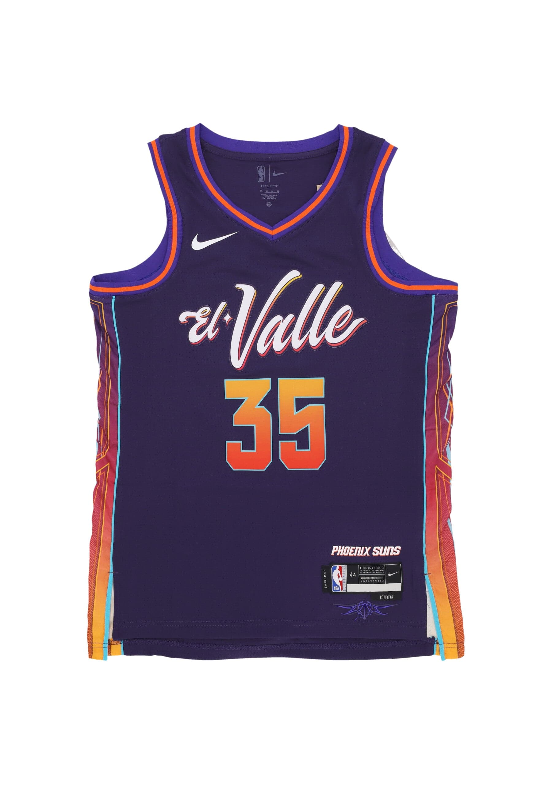 NIKE NBA Canotta Basket Uomo Nba City Edition 2023 Dri-fit Swingman Jersey No 35 Kevin Durant Phosun Ink - 3