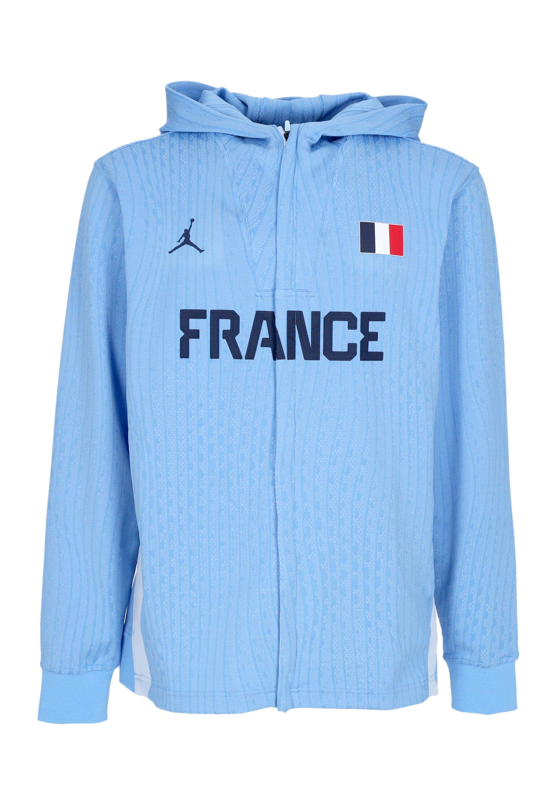 JORDAN Felpa Leggera Cappuccio Zip Uomo Dri-fit Adv Basketball Game Jacket Team France Celestine Blue/celestine Blue/obsidian - 4