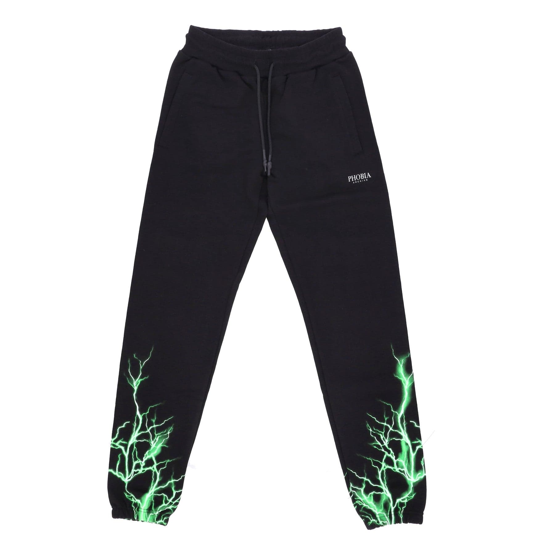 PHOBIA Pantalone Tuta Leggero Uomo Lightning Pants Black/green - 4