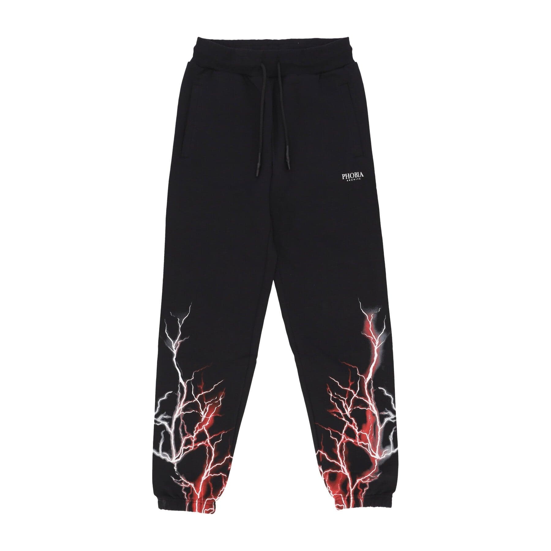 PHOBIA Pantalone Tuta Leggero Uomo Lightning Pant Black/red/grey - 3
