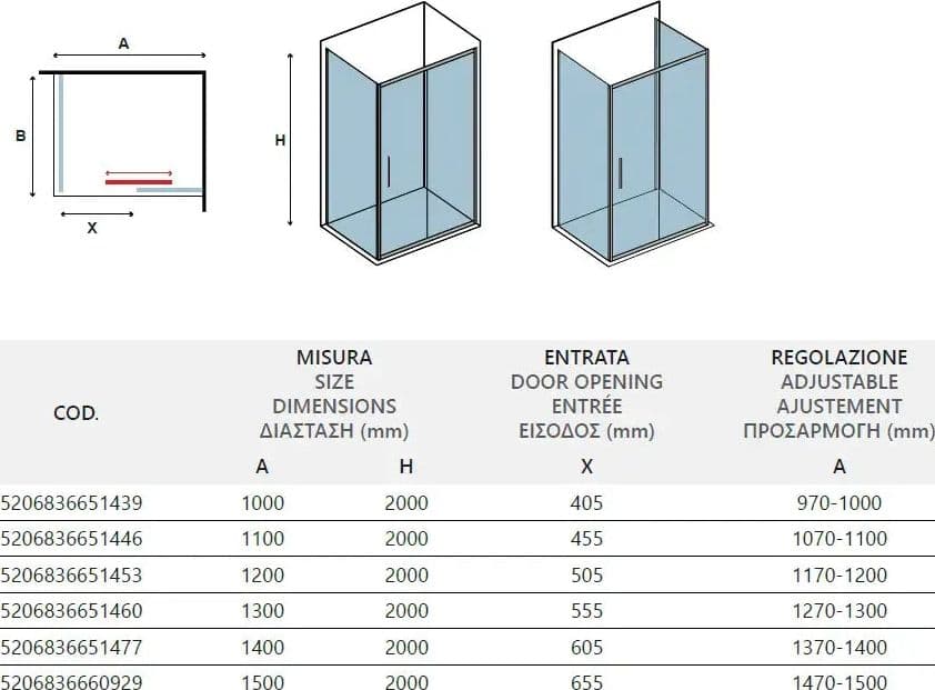 Box Doccia Profili Bianchi Scorrevole 6mm Anticalcare H200 - 3