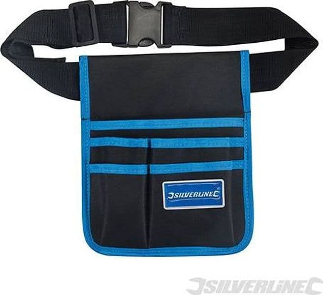 Borsa Marsupio portautensili attrezzi 5 tasche 220 x 260 mm Silverline