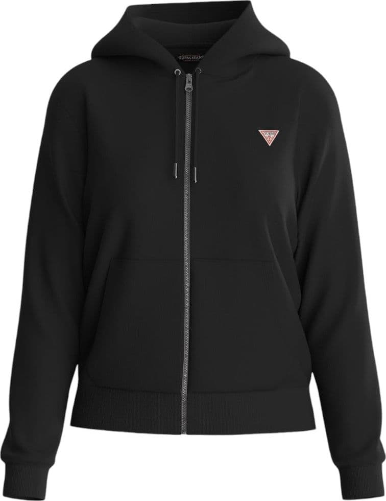 Guess felpa nera zip cappuccio mini logo W4YQ03KC811JBLK in Felpe senza cappuccio Prodotti di Classe - Nocera Superiore, commercioVirtuoso.it