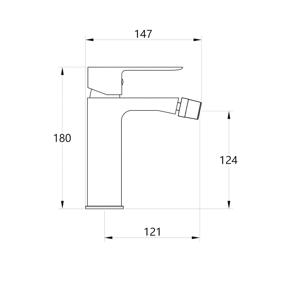 Miscelatore Rubinetto Oceania per Bidet in Ottone Colore Bianco Opaco con Piletta - 2
