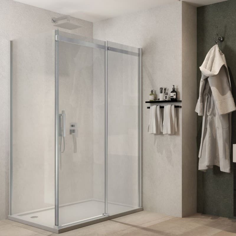 Ix Box Shower Lato fisso Calla LF116 Cristallo 6 millimetri Chrome - 19