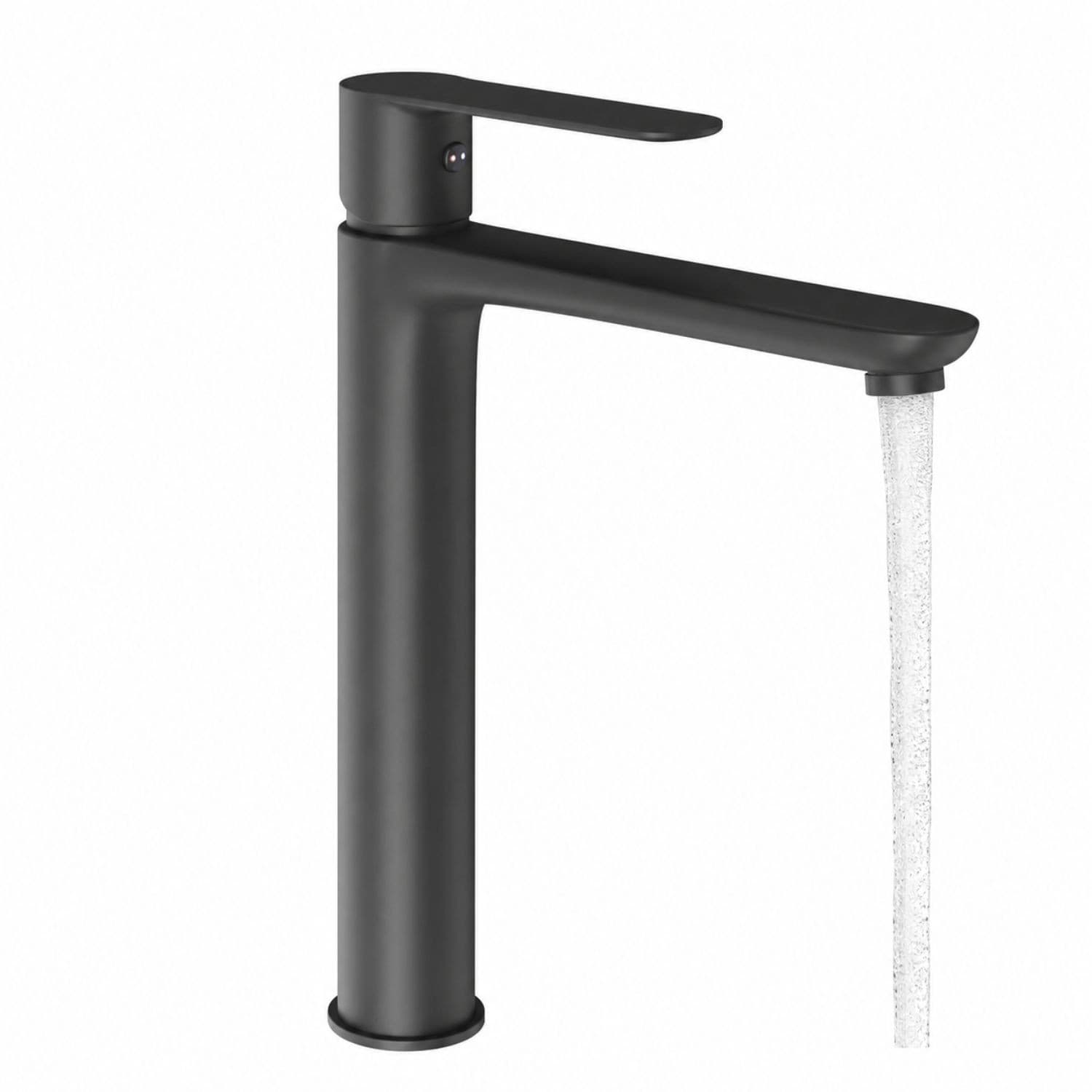 Miscelatore Rubinetto Oceania Lavabo Bocca Alta Ottone Nero Opaco - 3