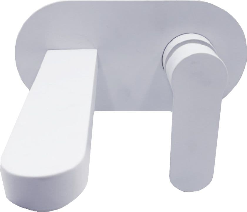 Miscelatore Lavabo da Parete Oceania ad Incasso Ottone Colore Bianco Opaco – 1 pz. – Ogomondo – grigio