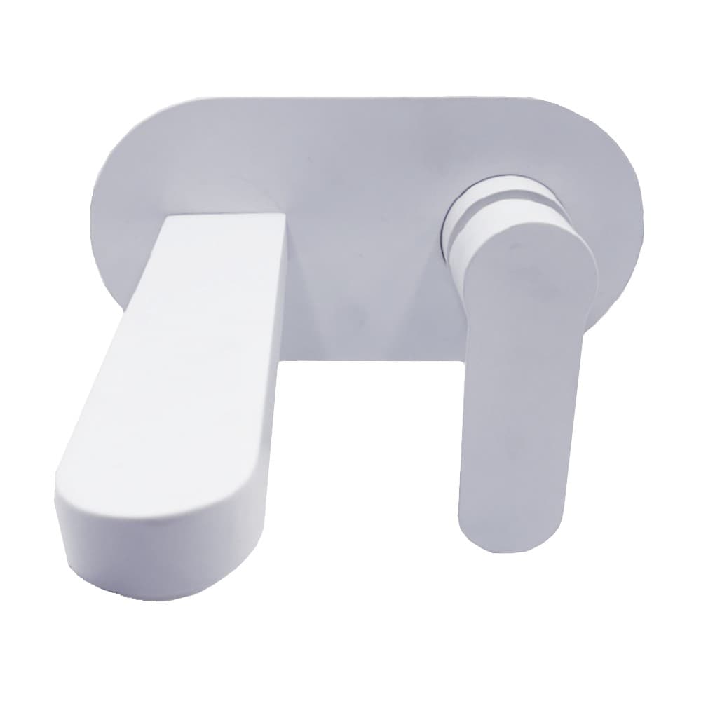 Miscelatore Lavabo da Parete Oceania ad Incasso Ottone Colore Bianco Opaco - 3