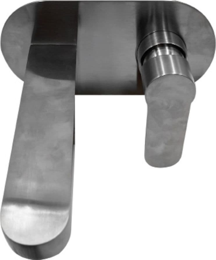 Miscelatore Lavabo Parete Oceania ad Incasso Ottone Colore Nickel Spazzolato – 1 pz. – Ogomondo – metallo