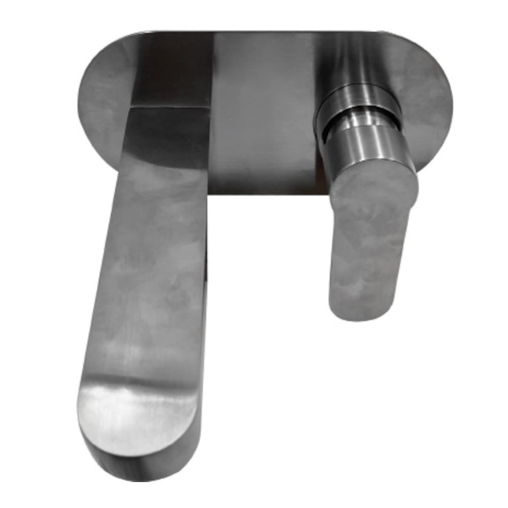 Miscelatore Lavabo Parete Oceania ad Incasso Ottone Colore Nickel Spazzolato - 3