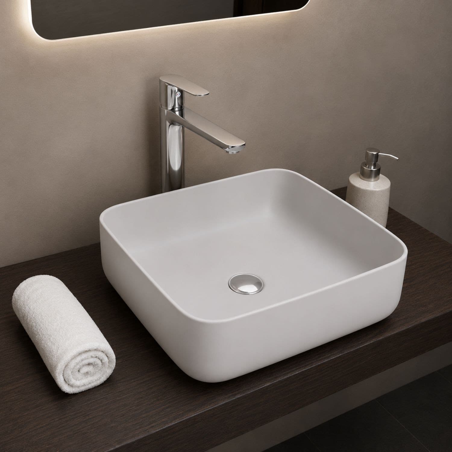 Miscelatore Rubinetto Oceania Per Lavabo Alto In Ottone Cromato - 4