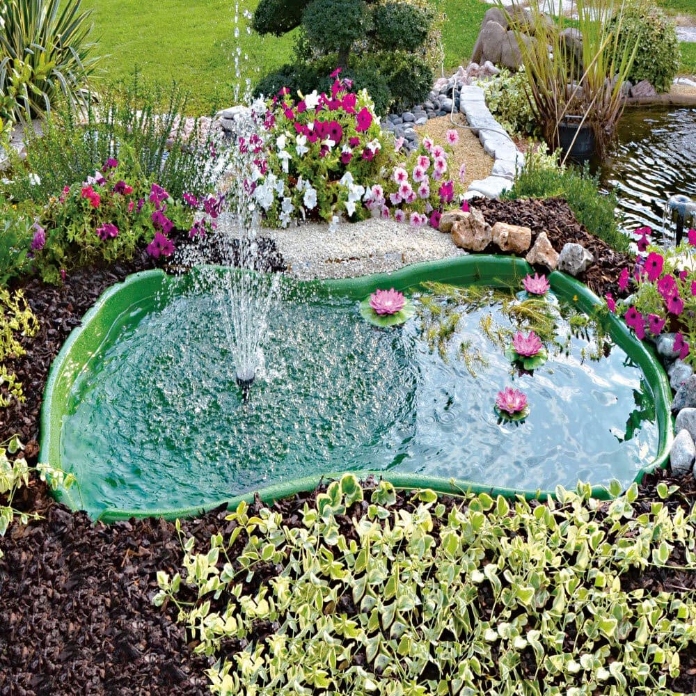 Laghetto da Giardino Bolsena Polietilene Verde Interrare 178x125x45 Litri 600 - 2