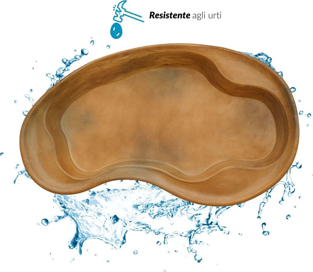 Laghetto in Vetroresina modello Maldive Interrare dimensioni cm 350x225x60 Litri 2400 - 4