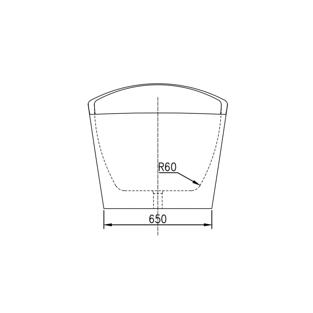 Vasca da bagno free Standing Bianca con Piletta e Troppopieno cm 170 - 7